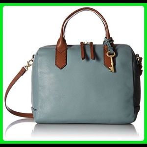 EUC Fossil Fiona Satchel in Steel Blue